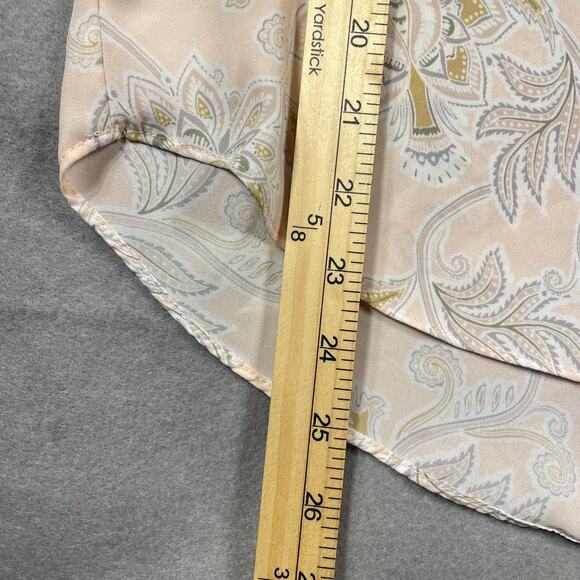 Loft Womens Floral Paisley Print Long Sleeve Semi Sheer Blouse Top Size Small - Picture 6 of 8